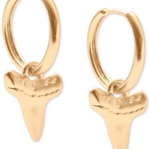 NWT | Lucky Brand | Gold Shark Tooth Charm Earrings